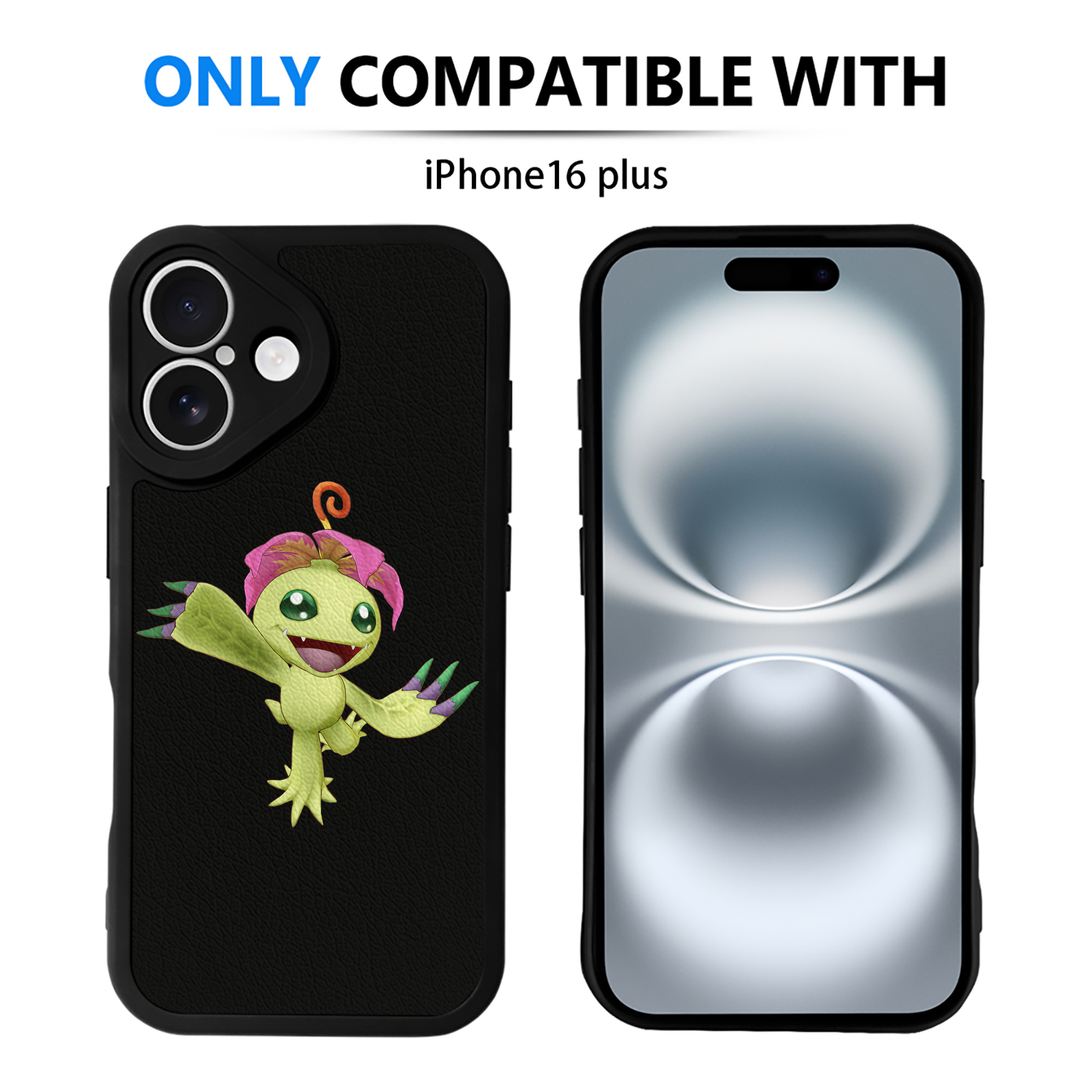 （画像用） Digimon デジタルモンスター/デジモン 【iPhone 16シリーズ対応】シリコンスマホケース（レザー調） 材質：シリコン